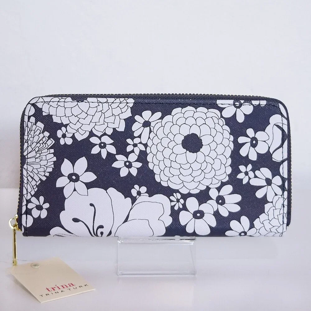 Trina Turk Floral Zip Around Long Wallet
